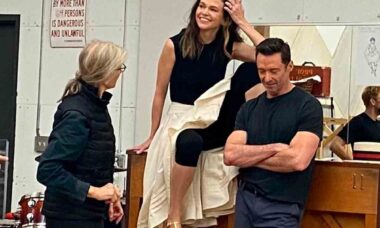 Hugh Jackman e Sutton Foster. Foto: Instagram @suttonlenore