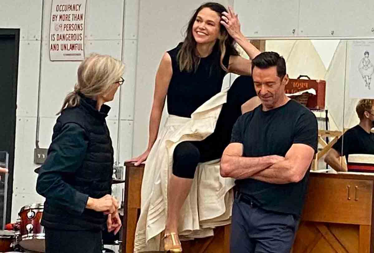 Hugh Jackman e Sutton Foster. Foto: Instagram @suttonlenore