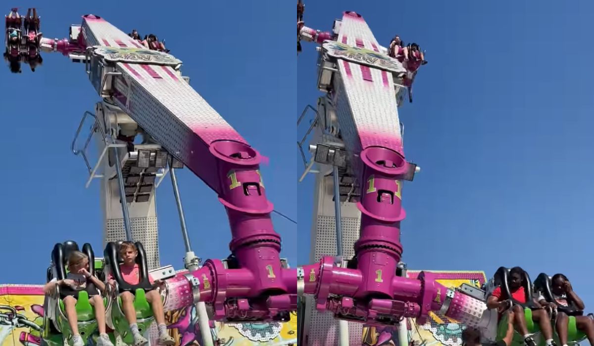 Children Hang Upside Down for 15 Minutes After Ride Malfunction at Amusement Park, Images Go Viral