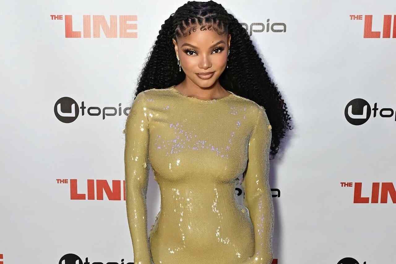 Halle Bailey showcases stunning curves in a tight dress