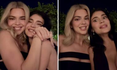 Kendall Jenner surge com top recortado e quase mostra demais em vídeo ao lado da irmã, Kylie