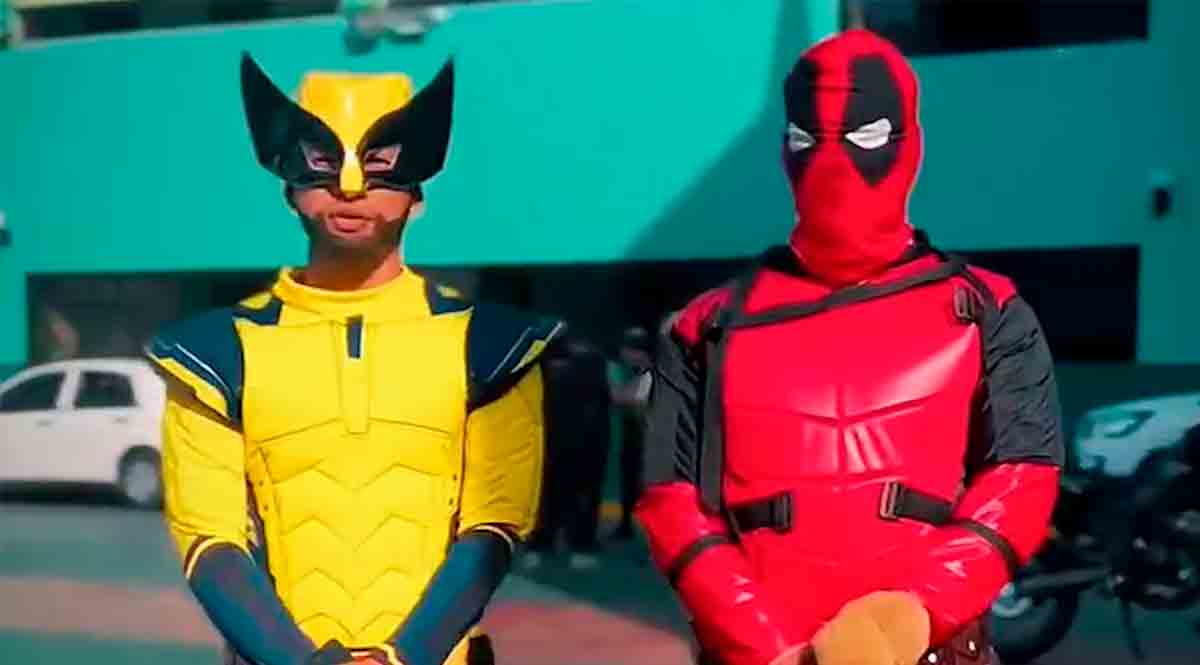 Policiais peruanos se vestem de Deadpool e Wolverine para operação contra tráfico de drogas e vídeo viraliza (Foto: Facebook)