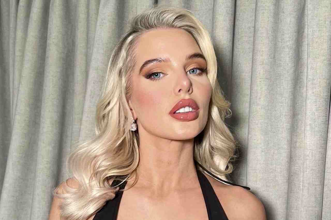 Helen Flanagan showcases her physical attributes after posing in a plunging top