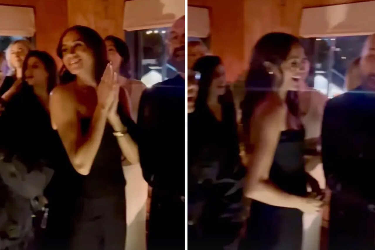 Meghan Markle danser på fest i Los Angeles uten prins Harry