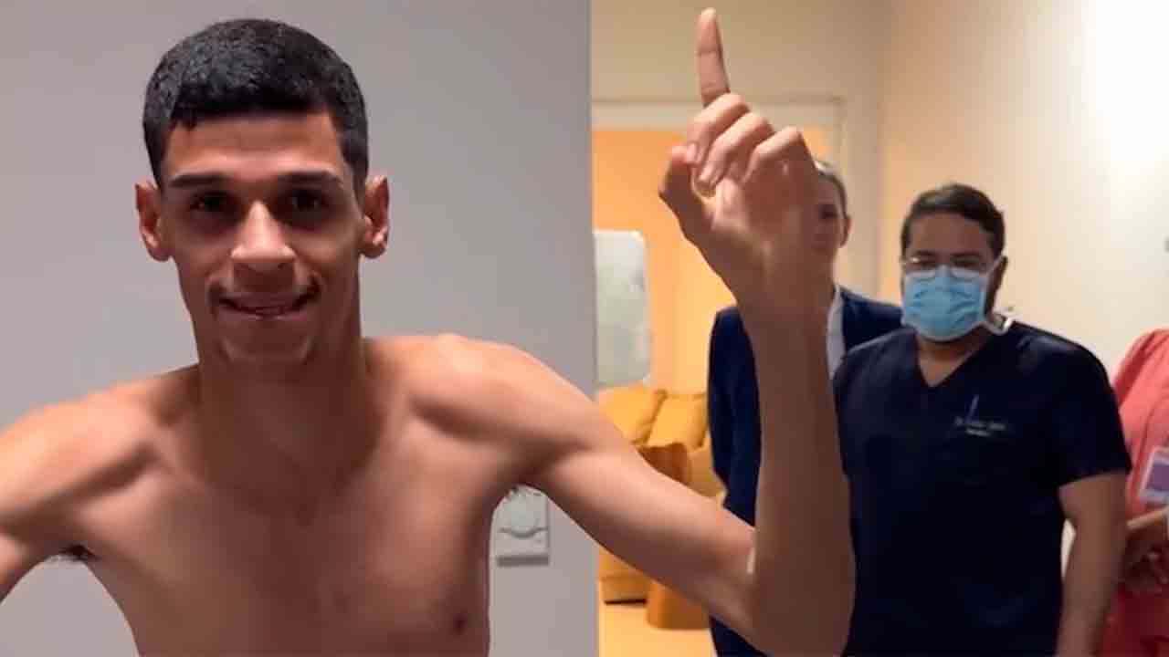 Luva de Pedreiro deixa hospital e comemora com vídeo que está bombando nas redes. Instagram @luvadepedreiro