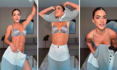 Camila Coelho exibe barriga chapada em look ousado para a final feminina do US Open. Instagram @camilacoelho